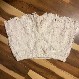 Beautifully detailed white lace shorts